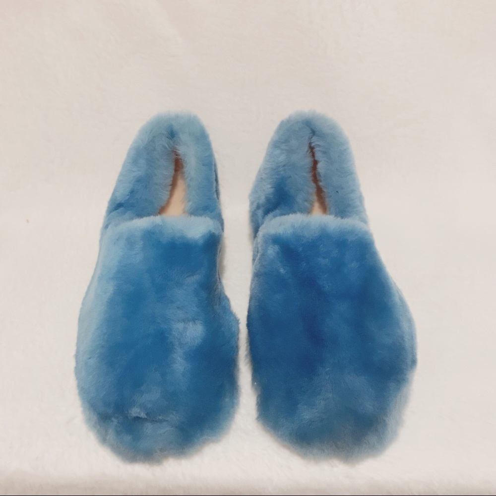 Vintage Manistee Eskimo Woolies Slippers 7 Blue